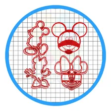 Cortadores Pasta Americana Mickey E Minnie Foto  mini 1