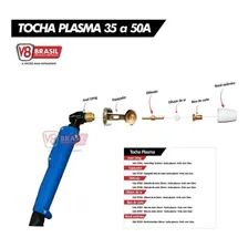 Corte Plasma Pt31 Bico+eletrodo Curto Consumíveis Kit 20 Pç Cor Dourado 220v Foto mini  3