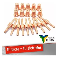 Corte Plasma Pt31 Bico+eletrodo Curto ConsumĂveis Kit 20 Pç Cor Dourado 220v Foto mini 2