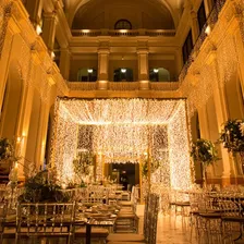 Cortina 900 Leds Branco Quente 4m X 3m Casamentos Festa Cor Das Luzes Branco-quente 220v Foto mini  3