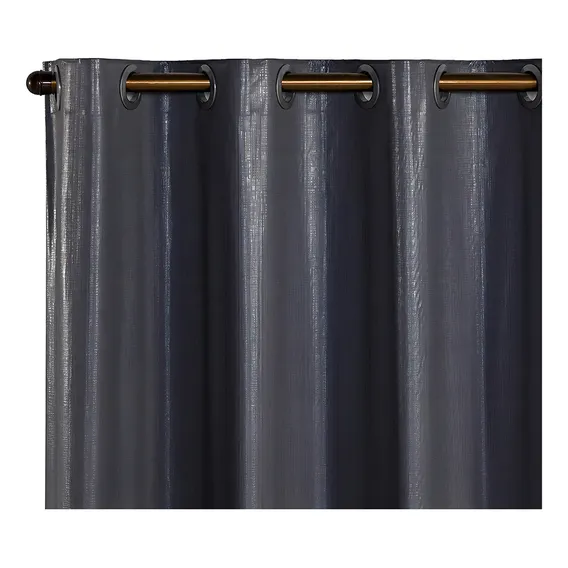 Cortina Blackout 2,00x2,30 Quarto Pvc Prata Varão Incluso Foto 1