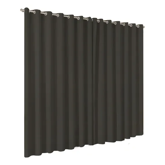Cortina Blackout 3mx2,80m- Blackout Em Tecido Corta Luz Cor Preto Foto 1