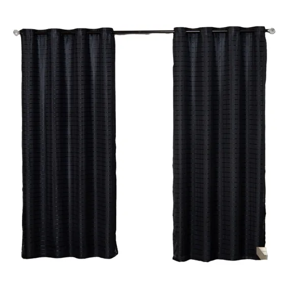 Cortina Blackout Bellissima Casa Medida 230 cm x 280 cm Cor preta Foto 1