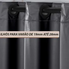 Cortina Blackout Blecaute 2 Metros 2,80x2,20 Corta Luz Cor Cortina Preta Foto mini 4