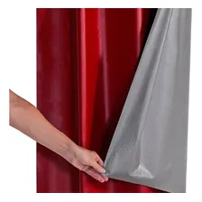 Cortina Blackout Blecaute C/ Voil 2,80 X 2,30 - Eddi Casa Cor Vermelho Foto mini 3
