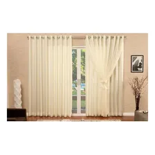 Cortina Blackout Com Voil 5,00x2,80 Forro Blackout 95% Palha Foto  mini 1