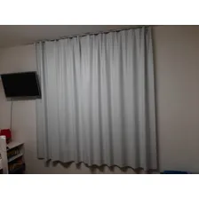 Cortina Blackout Corta Luz Trilho Suiço Maxi 2,80x1,80 Cor Branco Foto mini 1