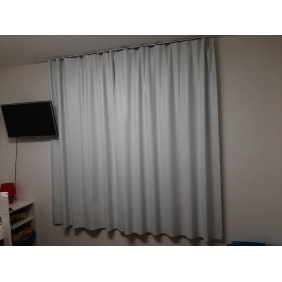 Cortina Blackout Corta Luz Trilho Suiço Maxi 2,80x1,80 Cor Branco Foto 1
