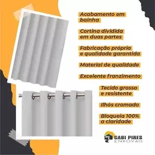 Cortina Blackout Em Tecido 3x2,5m Bloqueia 100% - Gelo Foto mini 3