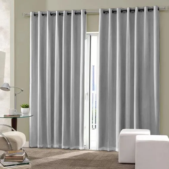 Cortina Blackout Em Tecido 400 X 250 Cinza Claro | Admirare Foto 1