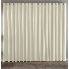 Cortina Blackout Liso 4 Metros X2,80m Blecaute Bloqueia 100% Cor Palha Foto mini 1