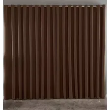 Cortina Blackout Liso 4 Metros X2,80m Blecaute Bloqueia 100% Cor Tabaco Foto mini 1