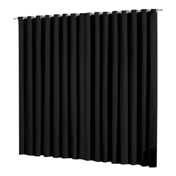 Cortina Blackout Liso 6 Metros X 2,80m Tecido Corta Luz 99% Cor Preto Foto 1