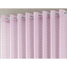 Cortina Blackout Pvc Com Tecido Mc Cortinas Voil Xadrez 2,30 X 2,80 Cor Rosa-claro Foto mini 3