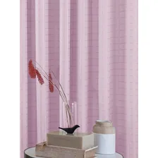Cortina Blackout Pvc Com Tecido Mc Cortinas Voil Xadrez 2,30 X 2,80 Cor Rosa-claro Foto mini 4