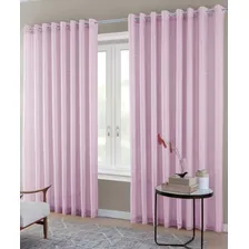 Cortina Blackout Pvc Com Tecido Mc Cortinas Voil Xadrez 2,30 X 2,80 Cor Rosa-claro Foto mini 1