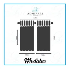 Cortina Blackout Tecido 300x250 Ih贸s Cromado Admirare Cor Bege Claro Foto mini 4