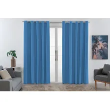 Cortina Blecaute Pvc 260x180 Blackout Corta Luz Quarto Sala Cor Azul Foto mini 1
