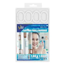 Cortina Box Para Chuveiro 100% Pvc Com 12 Ganchos 1,80x1,80m Foto mini 1
