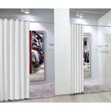 Cortina Branca Provador Roupas 3,00x2,00 Privacidade Total Cor Branco Foto mini 1