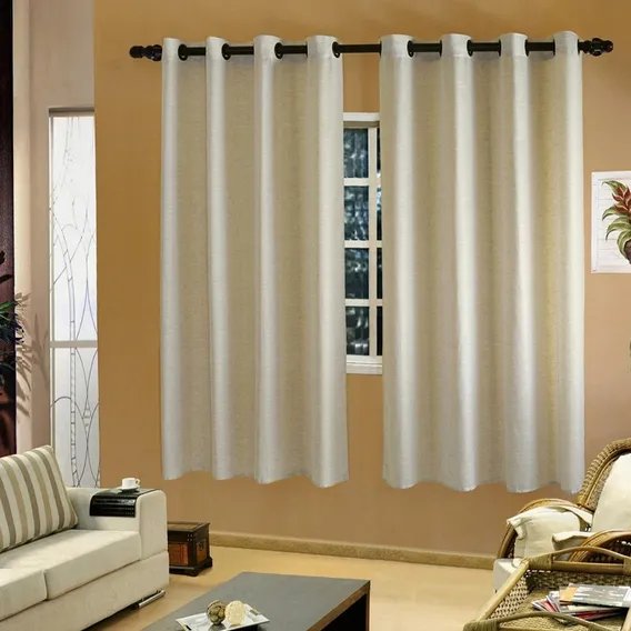 Cortina Corta Luz Vida Pratika Blackout Ilh贸s 280x280 Bege Foto 1