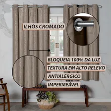 Cortina De Cozinha Blecaute - 2,20x1,30 Veda Luz Cor Cortina Bambu Avelã Foto mini 4