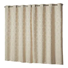 Cortina De Janela Cortina 2,80x1,80m Cortina Jacquard Cor Bege Foto mini 1
