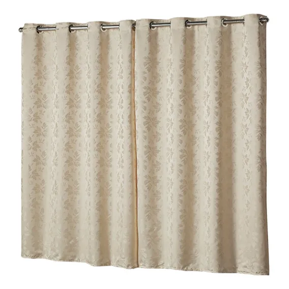 Cortina De Janela Cortina 2,80x1,80m Cortina Jacquard Cor Bege Foto 1