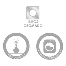 Cortina De Varão Voil Xadrez Sala 3,00x2,50 Ilhós Cromado Cor Xadrez Pérola Foto mini  3