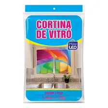Cortina De Vitr么 Estampada 1,35m X 1,20m Polietileno Cor Branco Foto mini 2