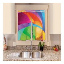 Cortina De Vitr么 Estampada 1,35m X 1,20m Polietileno Cor Branco Foto mini 1