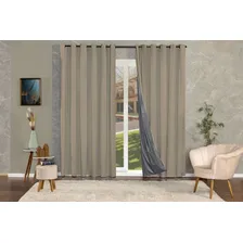 Cortina Decorativa Sala Cozinha Varanda 5,00x2,60 Cores Cor Avelã Foto  mini 1