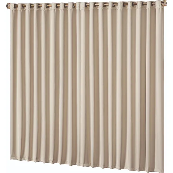 Cortina Ester Quarto Sala Blackout 3x2,50 Palha Foto 1