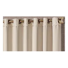 Cortina Ester Quarto Sala Blackout 3x2,50 Palha Foto mini 2