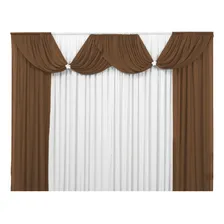 Cortina Floripa 5 Mts P/ Igreja Eventos Quarto Sala 5 X 2 80 Cor Avelã/branco Foto mini 1