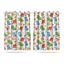 Cortina Infantil Divertida Dinossauro Cute 03 2,60x1,50m Foto mini 1
