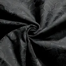Cortina Jacquard 300x250 Para Sala/quarto | Admirare Cor Preta Foto mini 3