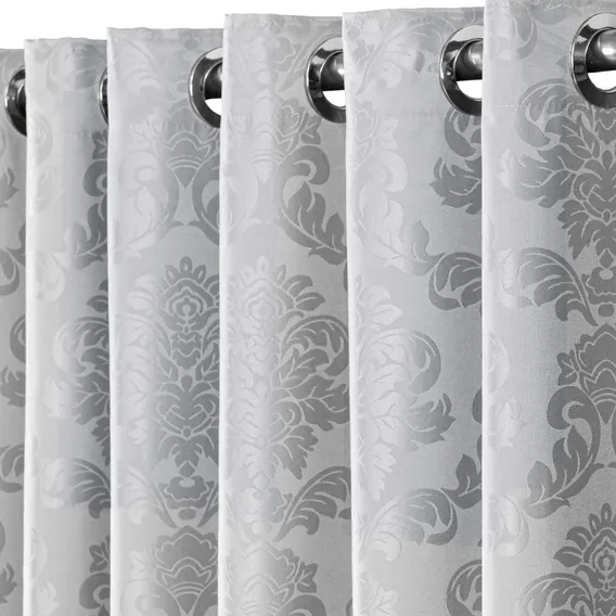 Cortina Jacquard Casa Das Cortinas Cor branco Tamanho 6 m x 2.50 m Foto 1