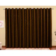 Cortina Jacquard Marron Tecido Semi Blackout 4,00x2,80 Foto mini  2