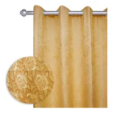 Cortina Jacquard Para Sala/quarto 400x250| Admirare Cor Gold Foto mini 2