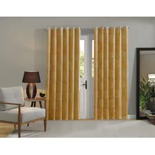 Cortina Jacquard Para Sala/quarto 400x250| Admirare Cor Gold Foto mini 1