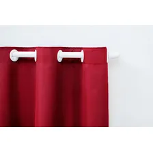 Cortina Jasmim Para Sala Quarto 2,80x1,70 P/ Sala Ou Quarto Cor Vermelho Foto mini 2