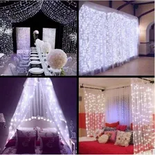 Cortina Led 300 Leds 3m X 2m Decoração Festas Casamentos Luzes Branca Fria 110v Foto mini 1
