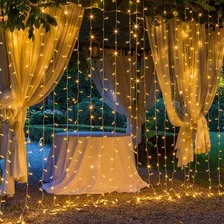 Cortina Led 300 Leds 3m X 2m Decoração Festas Casamentos Luzes Branca Quente 220v Foto mini 4