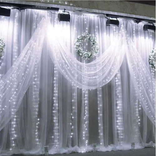 Cortina Led Branco Frio Fixa Fio Bran3m*2.5m 500 Leds Bivolt 220V Foto 1