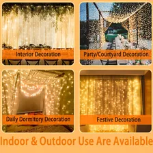 Cortina Led Decoração 6x3 Metros 110v/220v Bivolt + 600 Leds Luzes Amarelo Foto mini 4