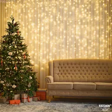 Cortina Led Decoração 6x3 Metros 110v/220v Bivolt + 600 Leds Luzes Amarelo Foto mini  2