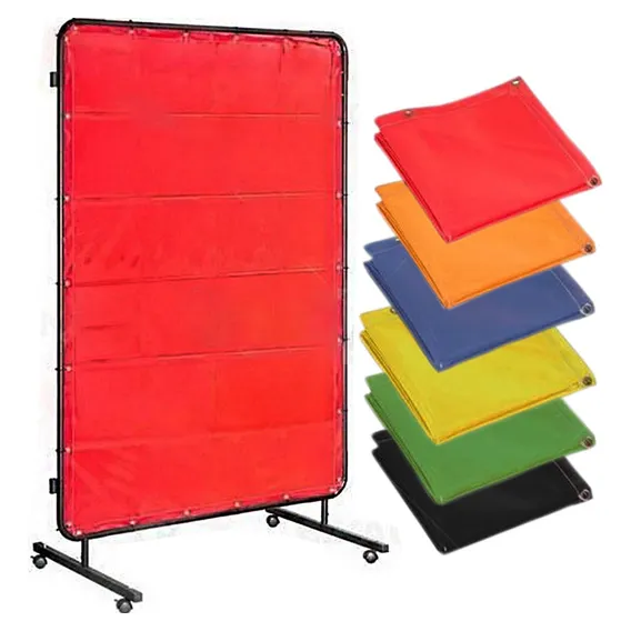 Cortina Lona P/ Respingo De Solda Não Propaga Chama 2x2 M Cor Vermelho Foto 1