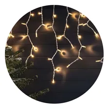 Cortina Luminosa Led Quente 3000k Enfeite Decoração 100leds 127 Foto  mini 1