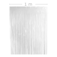 Cortina Metalizada Decoração Festas Painel 1x2m - Branca Cor Branco Foto mini 1